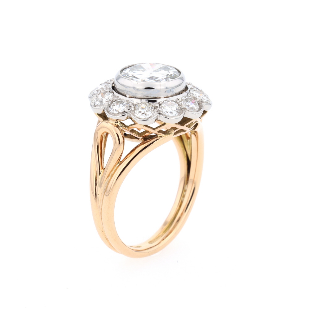 Bague Marguerite en or rose et diamants