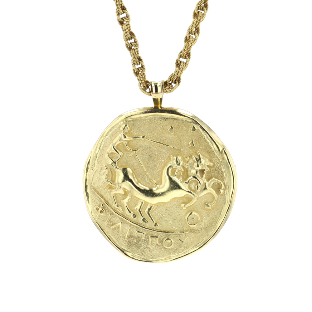 Collier médaille Ilias Lalaounis en or jaune
