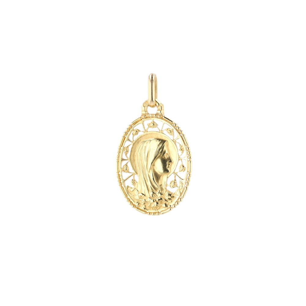 Médaille religieuse en or jaune