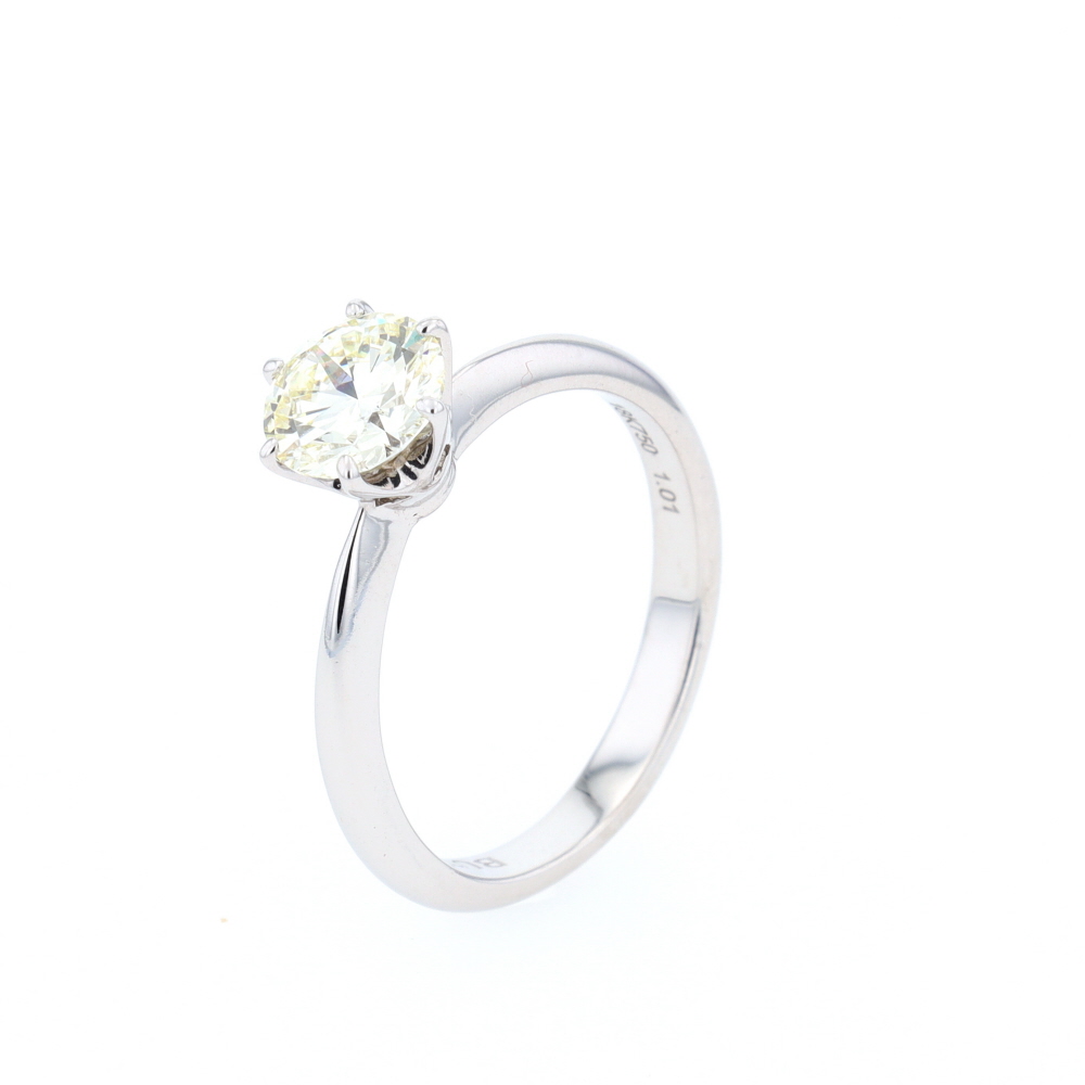 Bague Solitaire Butani en or blanc et diamant