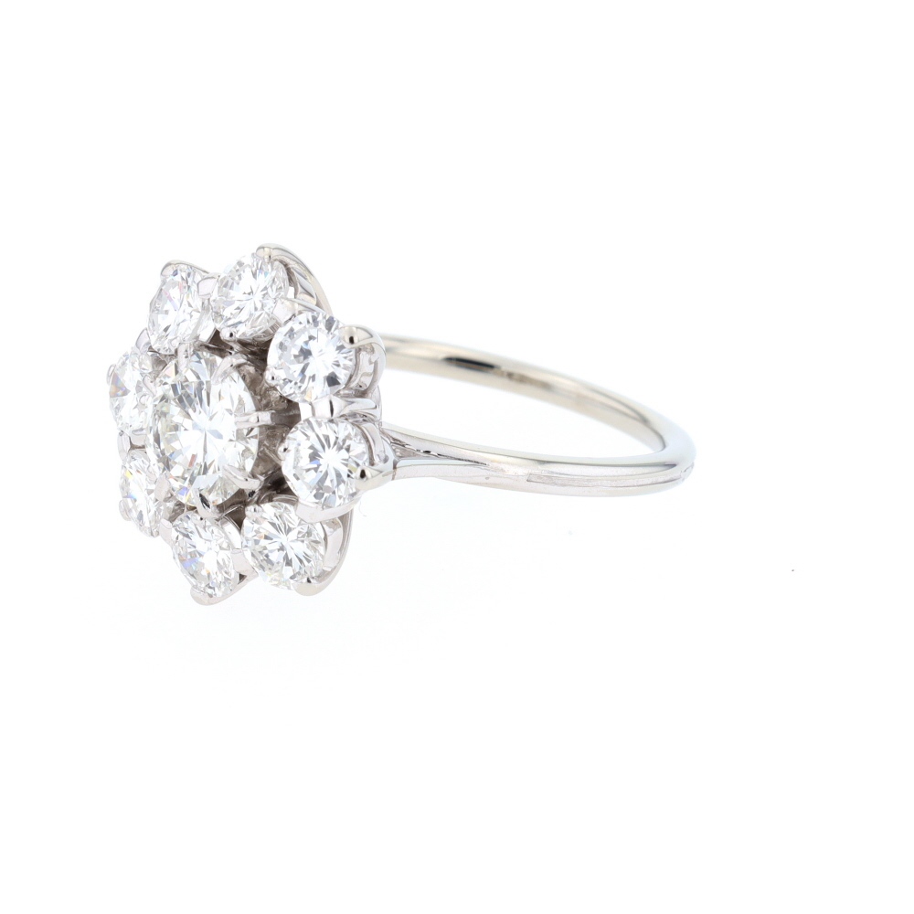 Bague Marguerite en or blanc et diamants