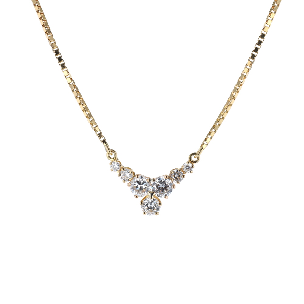 Collier en or jaune et diamants