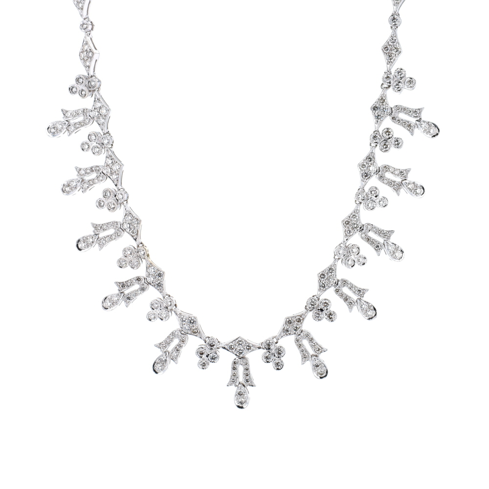 Collier en or blanc et diamants