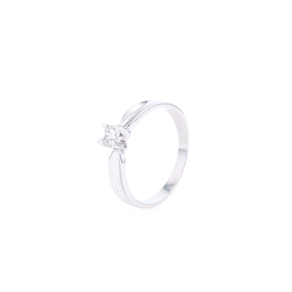 Bague Solitaire en or blanc et diamant