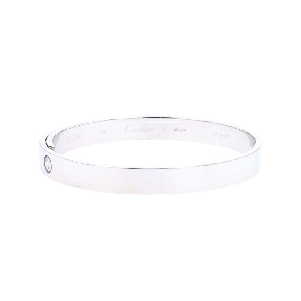 Jonc Love Cartier en or blanc et diamant