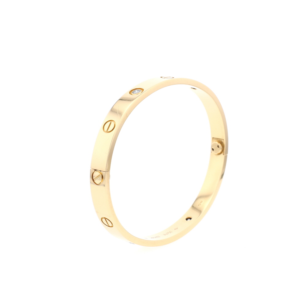 Bracelet Love Cartier en or jaune et diamants