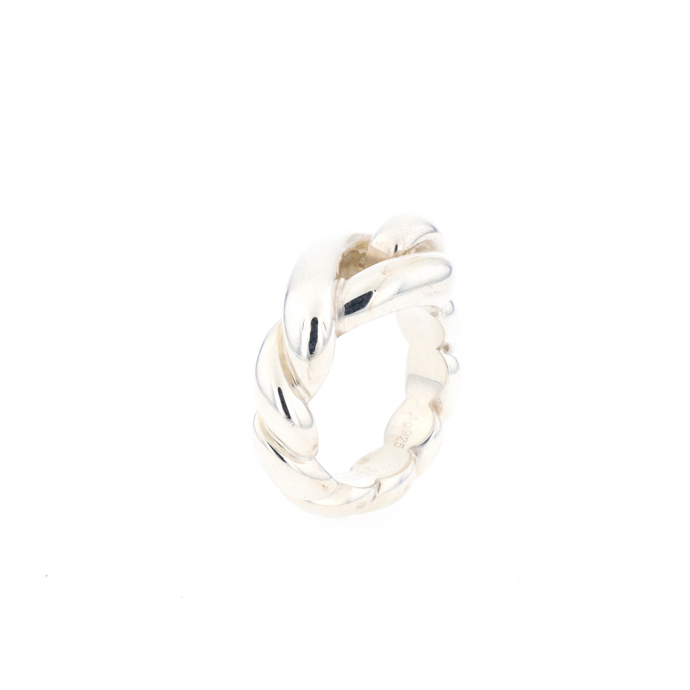 Bague Torsade Hermès en argent