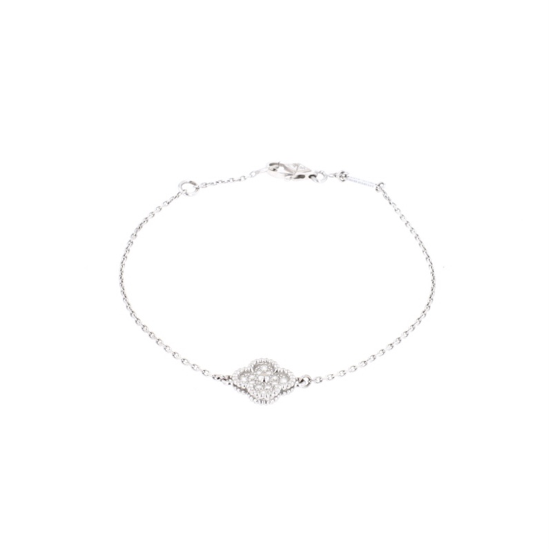 Bracelet Sweet Alhambra Van Cleef & Arpels en or blanc et diamants