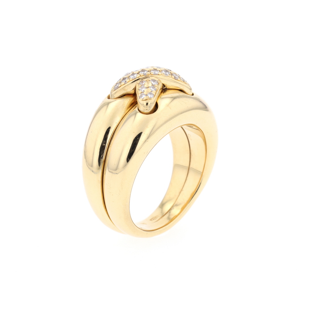 Bague Liens Chaumet en or jaune et diamants