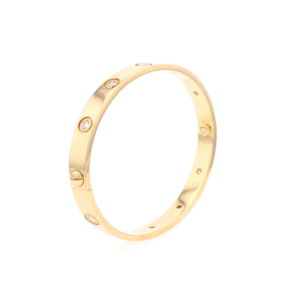 Bracelet Love Cartier en or jaune et diamants