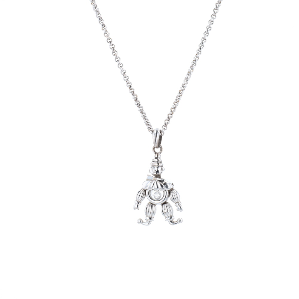 Collier Happy Diamonds Chopard en or blanc et diamant