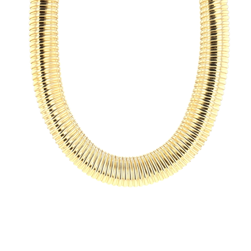 Collier tubogas en or jaune