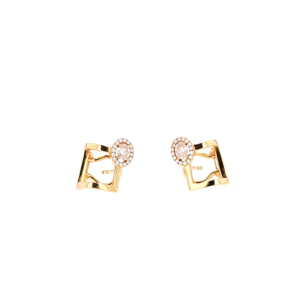 Boucles d\'oreilles Glam\'Azone Messika en or jaune et diamants