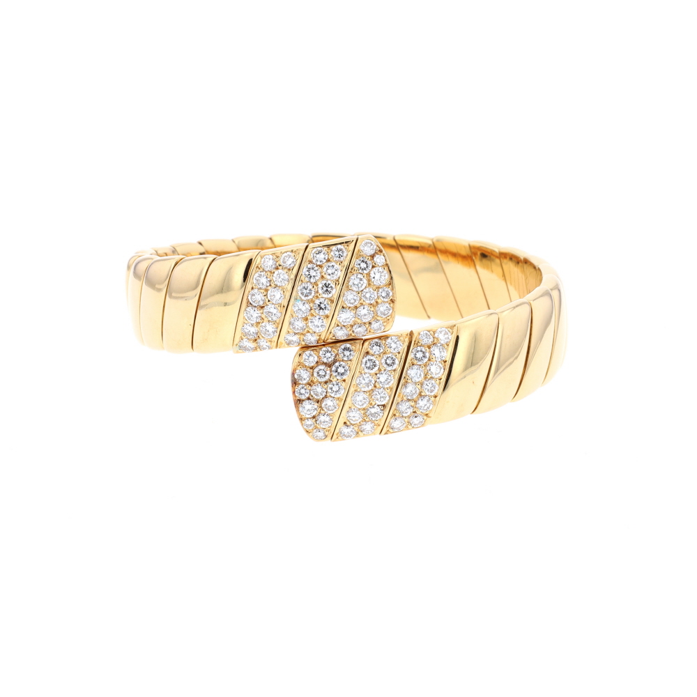 Jonc Cartier en or jaune et diamants