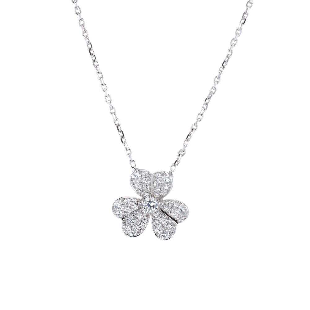 Collier Frivole Van Cleef & Arpels en or blanc et diamants