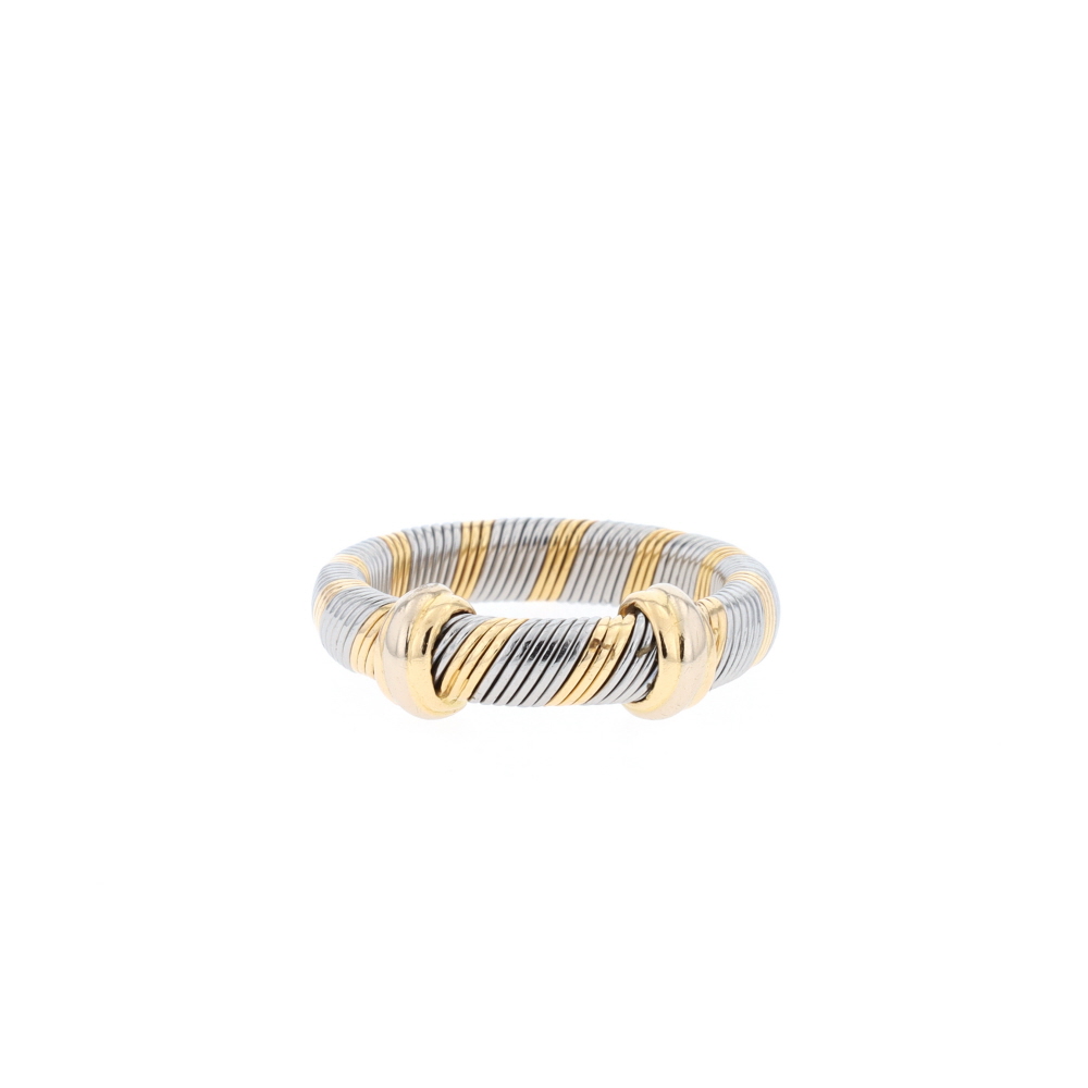 Bague Trinity Cartier en or jaune et acier