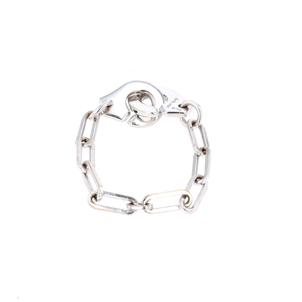 Bague chaîne Menottes Dinh Van en or blanc